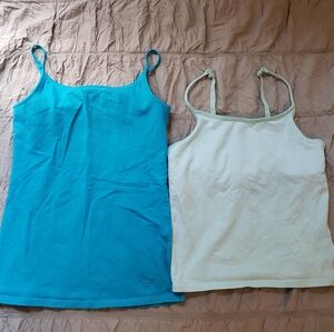 2 Pk Girls Blue & Light Blue Tank Tops/ Camisole Size 8